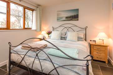 The bedroom windows look out onto your patio.