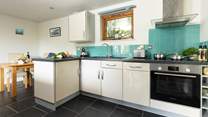 The kitchen is fully equipped for your enjoyment. 