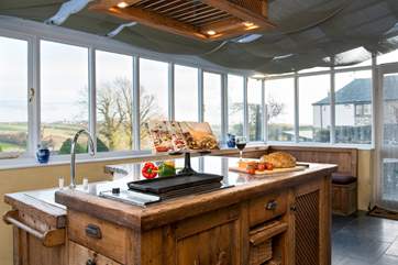 The conservatory gives you another place to cook.