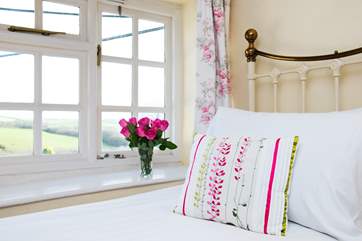 Which has a lovely view of the open countryside.