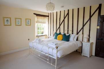 The master bedroom floods with light.