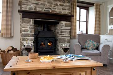 The wood-burner makes this an ideal retreat all year round.
