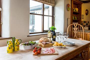 The farmhouse table.