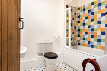The en suite bathroom in the annexe.