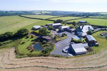 Woodlands Manor Farm from above.