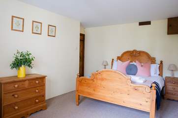 The double bedroom is beautifully furnished.