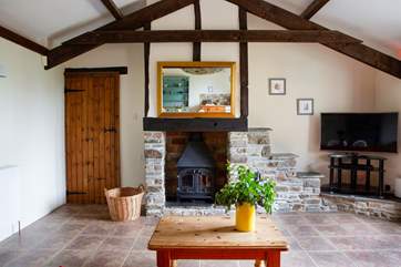 The wood-burner makes this a great holiday cottage all year round.
