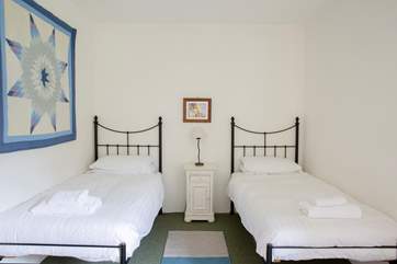 The first floor twin bedroom.