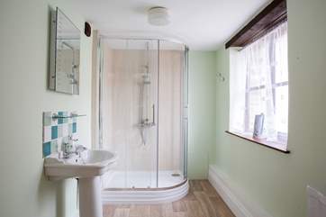 The downstairs shower room.