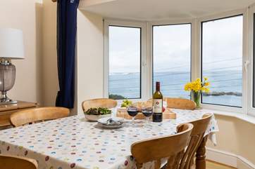 The view from the dining table is simply magical.