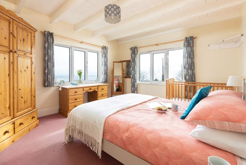 Bedroom 1 has fabulous views from the dual aspect windows.