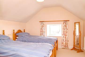 Bedroom 3, a twin room.