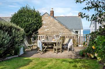 The rear terraced area, perfect for a spot of lunch.
