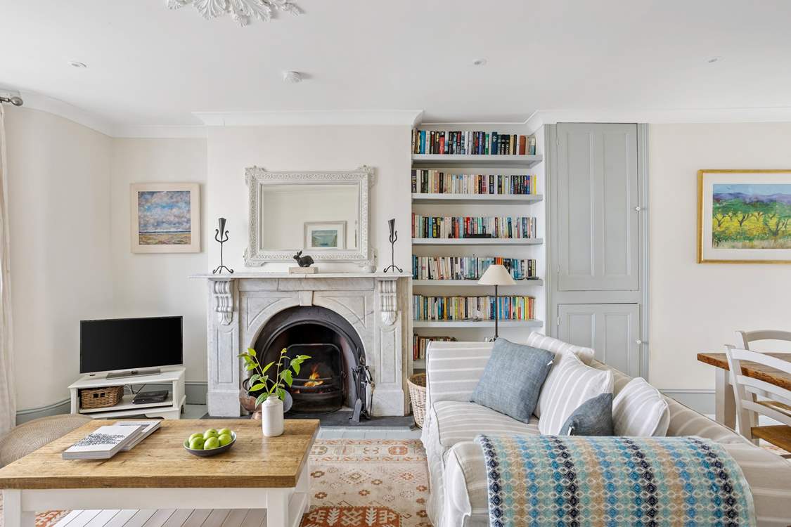 The living-area has an open fire making this an ideal retreat at any time of the year.
