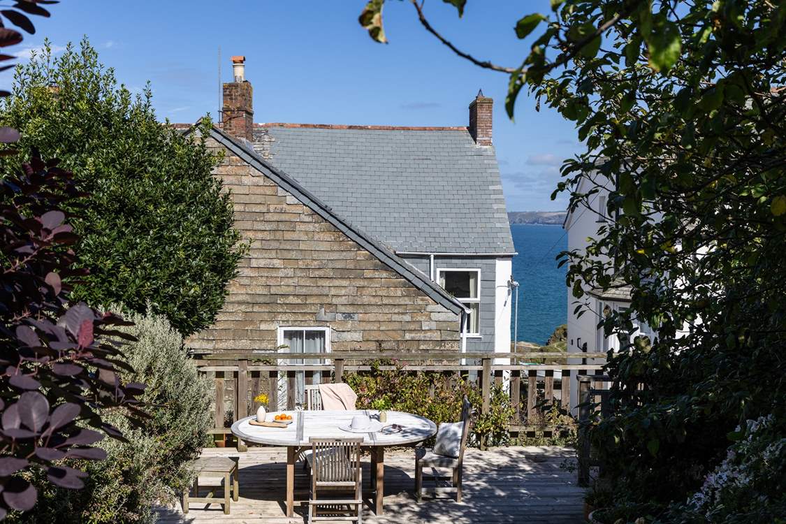 The higher terrace , is the perfect spot for a leisurely lunch.