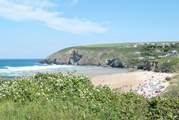 The beach at Mawgan Porth.