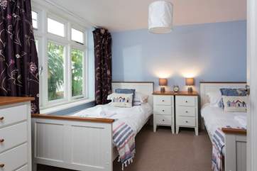 Bedroom 4 has a nautical theme to it.