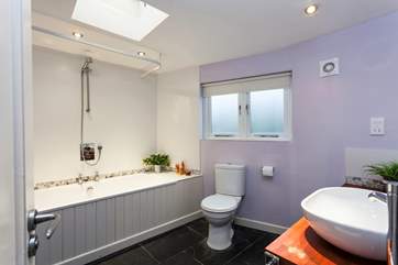 The family bathroom is located on the ground floor.