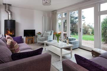 The sitting-area looking out to the enclosed garden.
