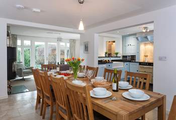 The dining-area is within easy access of the kitchen and ground floor living-room.