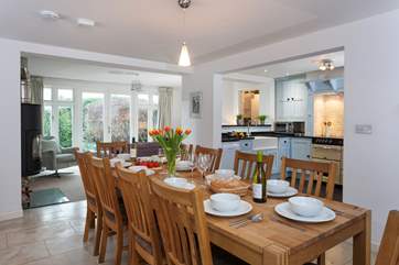 The dining-area is within easy access of the kitchen and ground floor living-room.