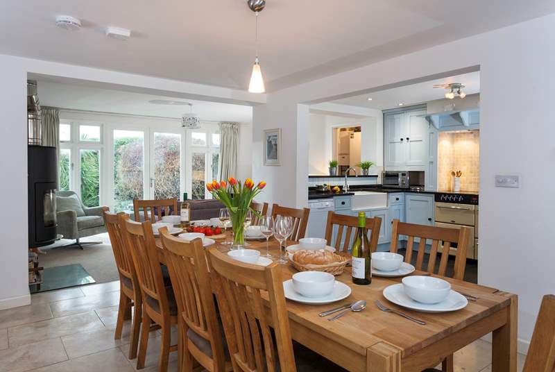 The dining-area is within easy access of the kitchen and ground floor living-room.