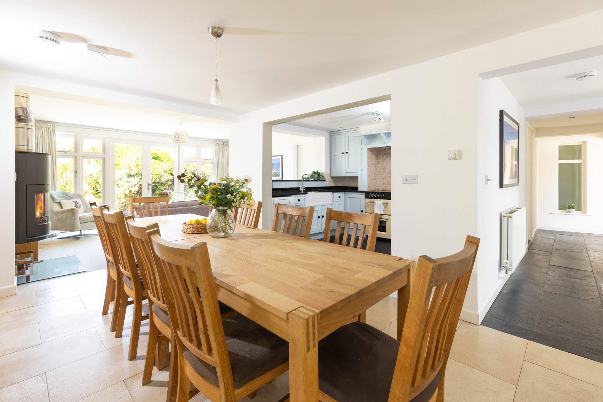 The dining-area is within easy access of the kitchen and ground floor living-room.