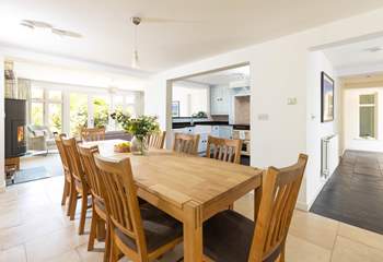 The dining-area is within easy access of the kitchen and ground floor living-room.