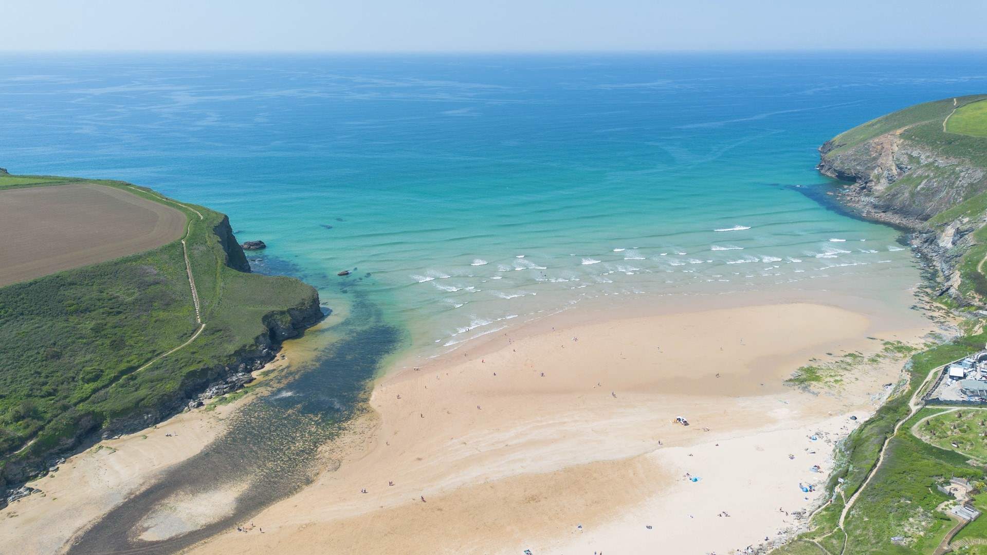 How about taking a dip on Mawgan Porth beach!