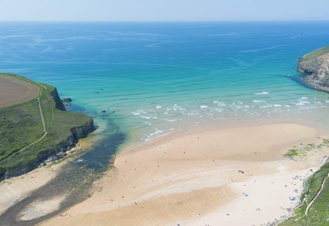 How about taking a dip on Mawgan Porth beach!