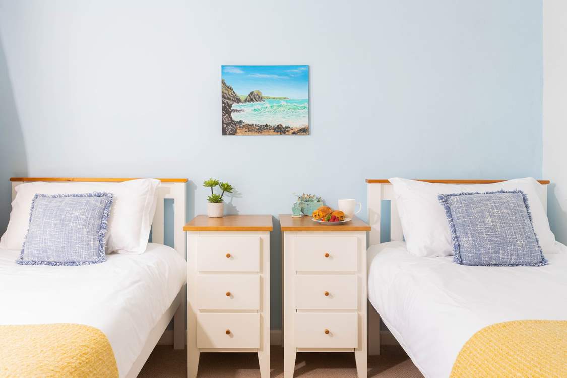 The second bedroom with twin beds - so useful for large family groups (Bedroom 4).