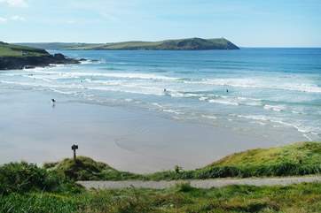Nearby Polzeath beach.