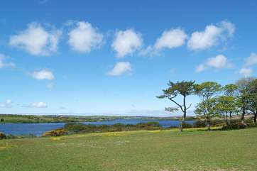 A view from the south of nearby Stithians Lake, the opposite side from the Watersports Centre and the Golden Lion pub.