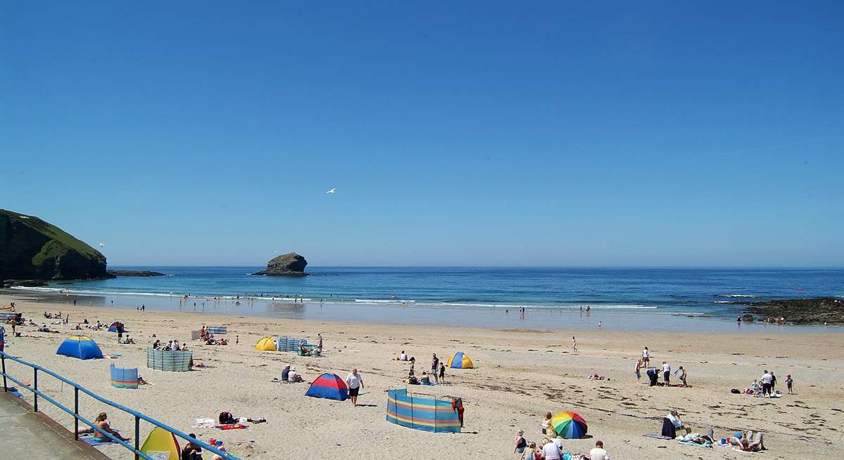 Portreath's family-friendly beach is a twenty minute drive away.