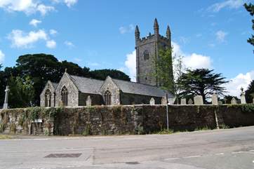 The pretty church at nearby Stithians village, there is also a friendly pub and village shop.