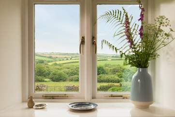 The countryside views.