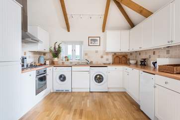 The spacious and well-equipped kitchen.