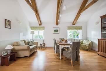 The dining-room doubles up as a space to play board games around the table.