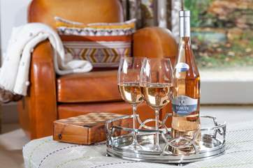 Enjoy a drink with a good book whilst dinner is cooking next door.