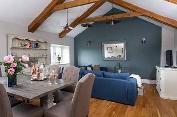 The dining-room also doubles up as a snug, and is the perfect spot to chat after dinner.
