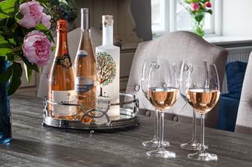 A glass of wine before dinner is the perfect way to start the evening.