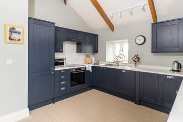 The spacious and well-equipped kitchen.