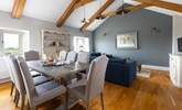 The dining room is a great place for long  group meals.  - Thumbnail Image