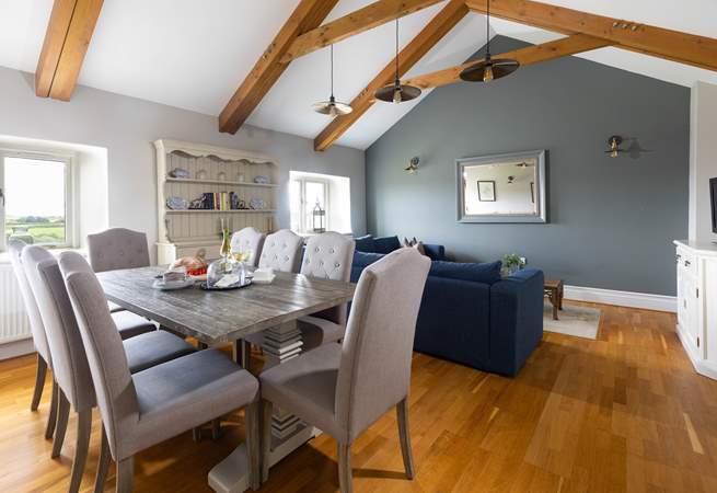 The dining room is a great place for long  group meals. 