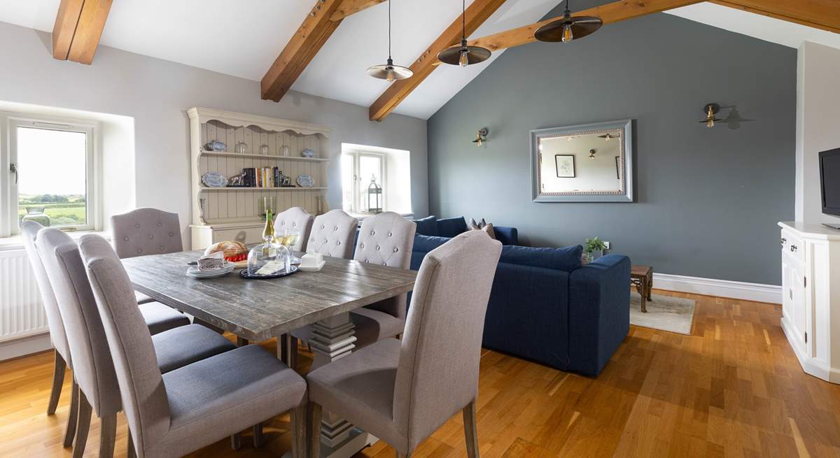 The dining room is a great place for long  group meals. 