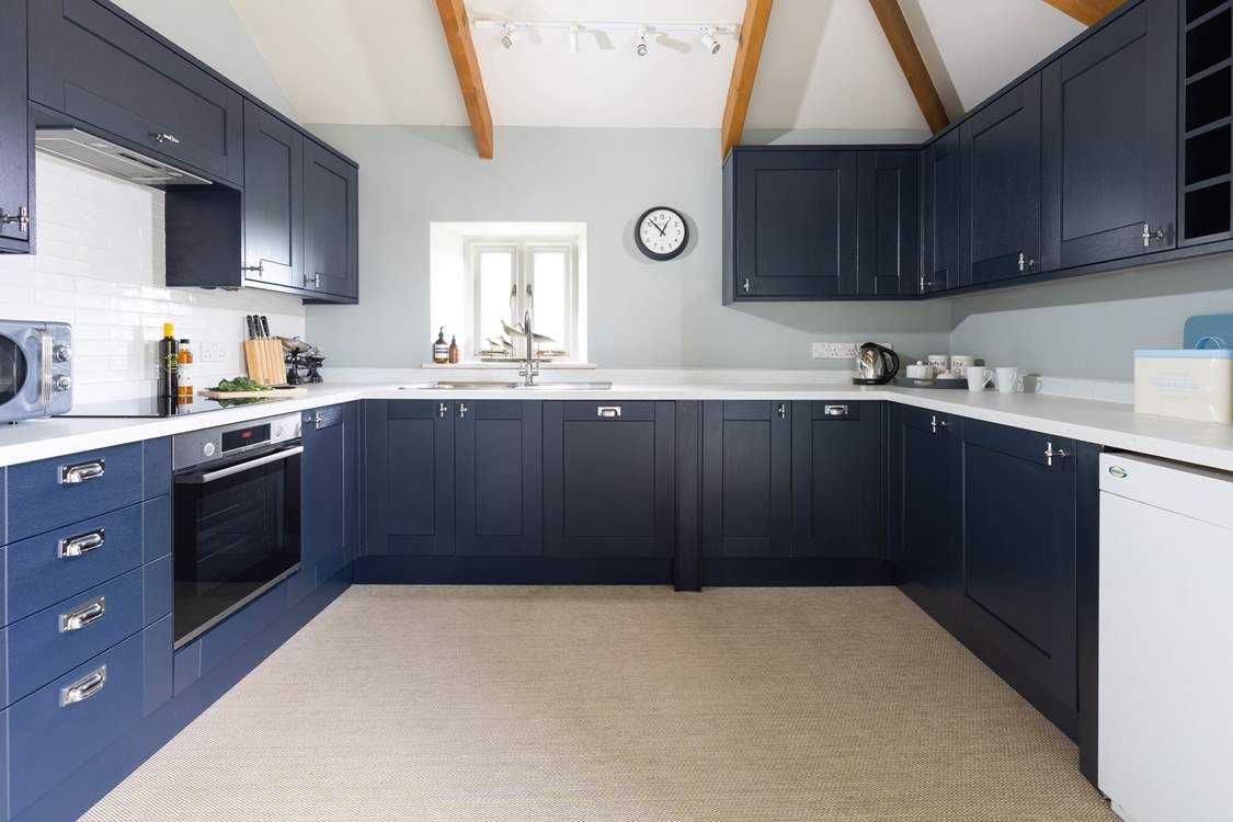 The well equipped kitchen suitable for a feast.
