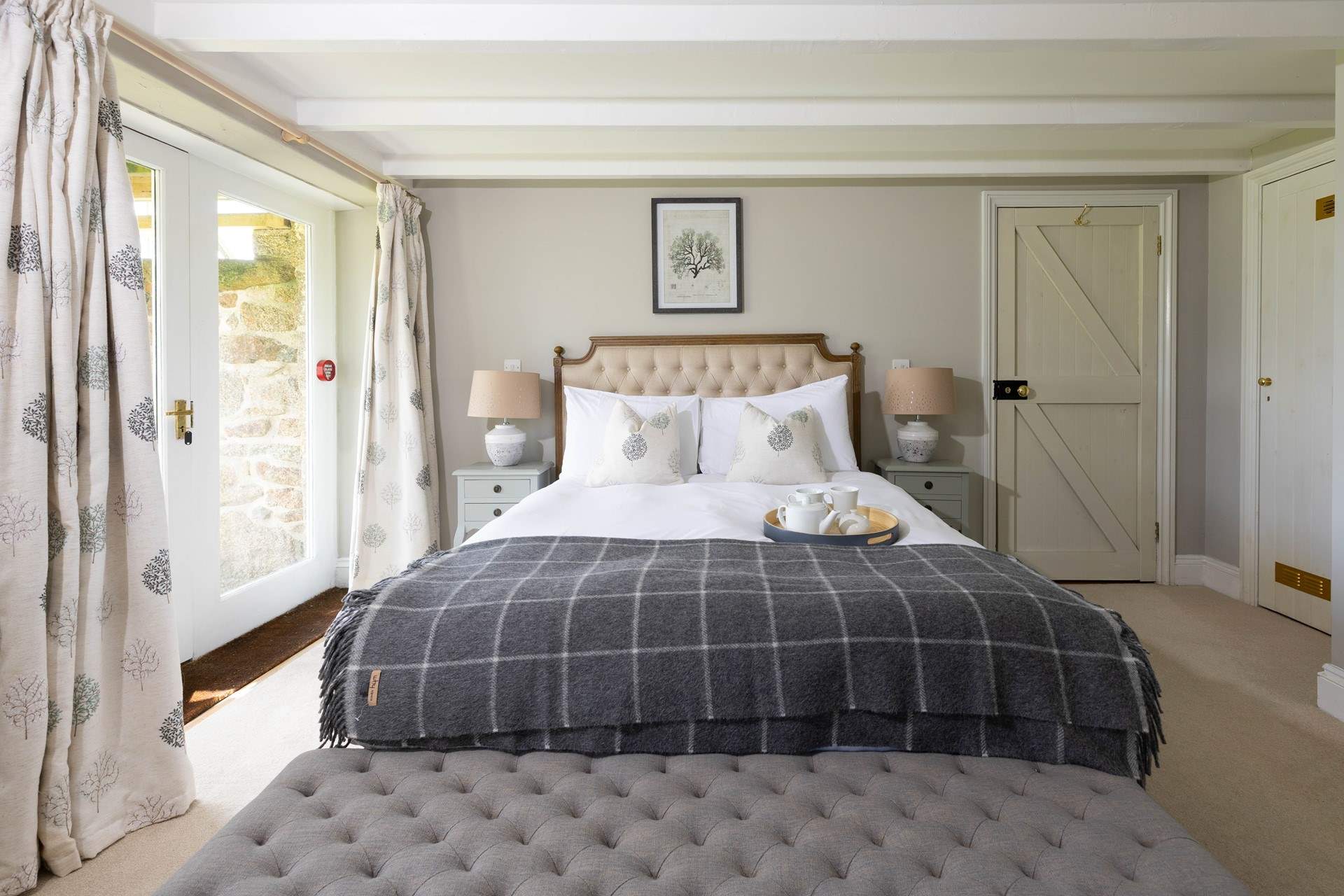 The principle bedroom has a luxurious super king bed and ensuite bathroom.