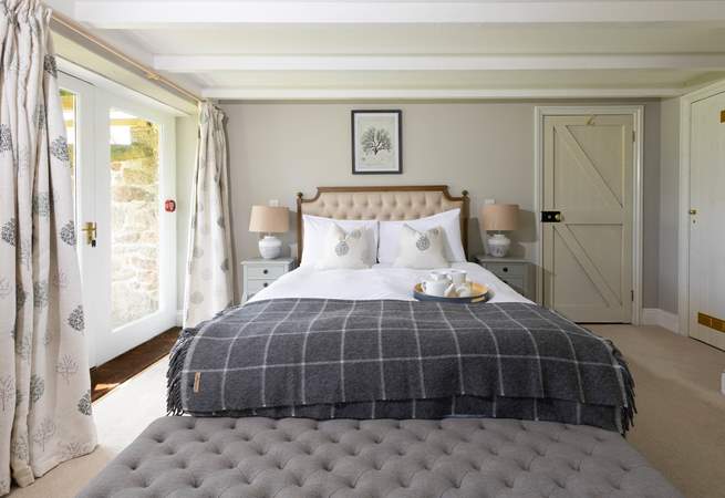 The principle bedroom has a luxurious super king bed and ensuite bathroom.
