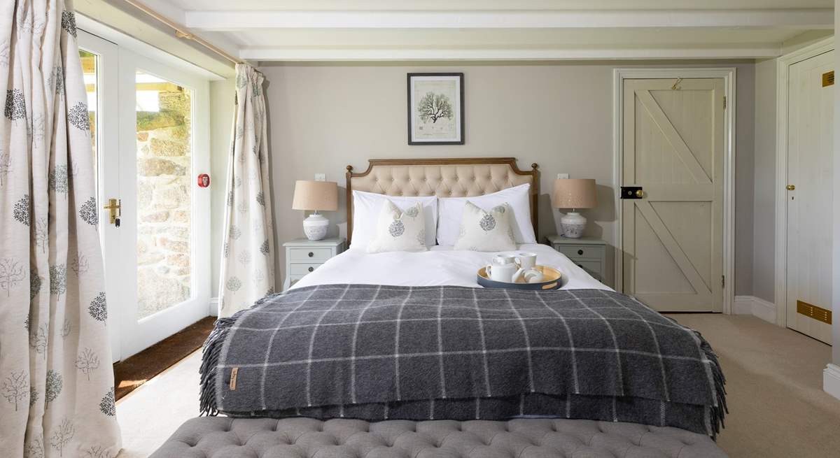 The principle bedroom has a luxurious super king bed and ensuite bathroom.