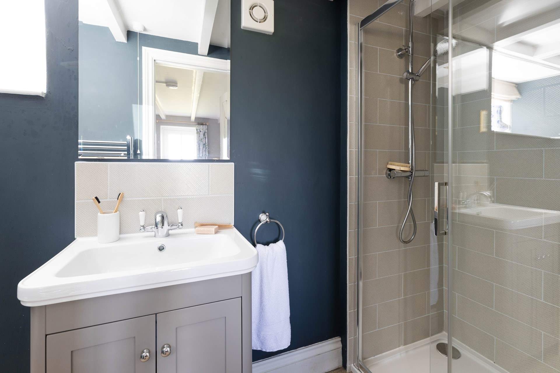 The ensuite shower room for the principle bedroom.